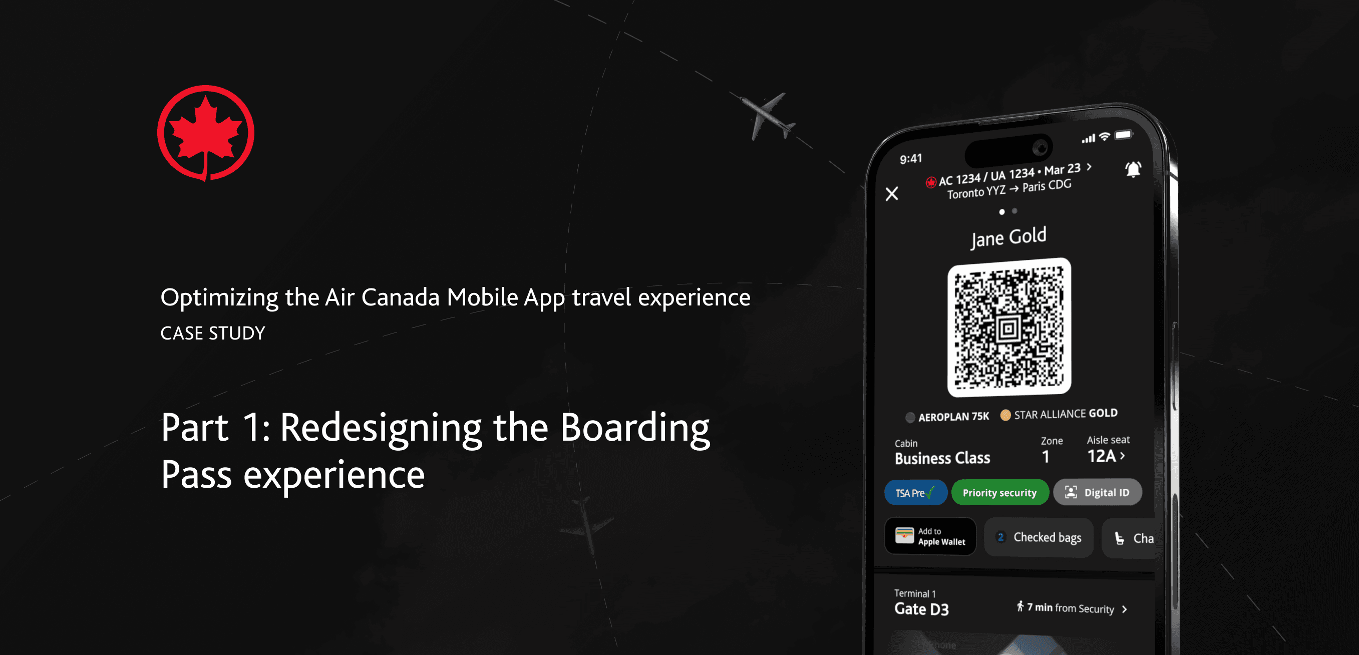 Optimizing the Air Canada Mobile App travel experience — boarding pass case study